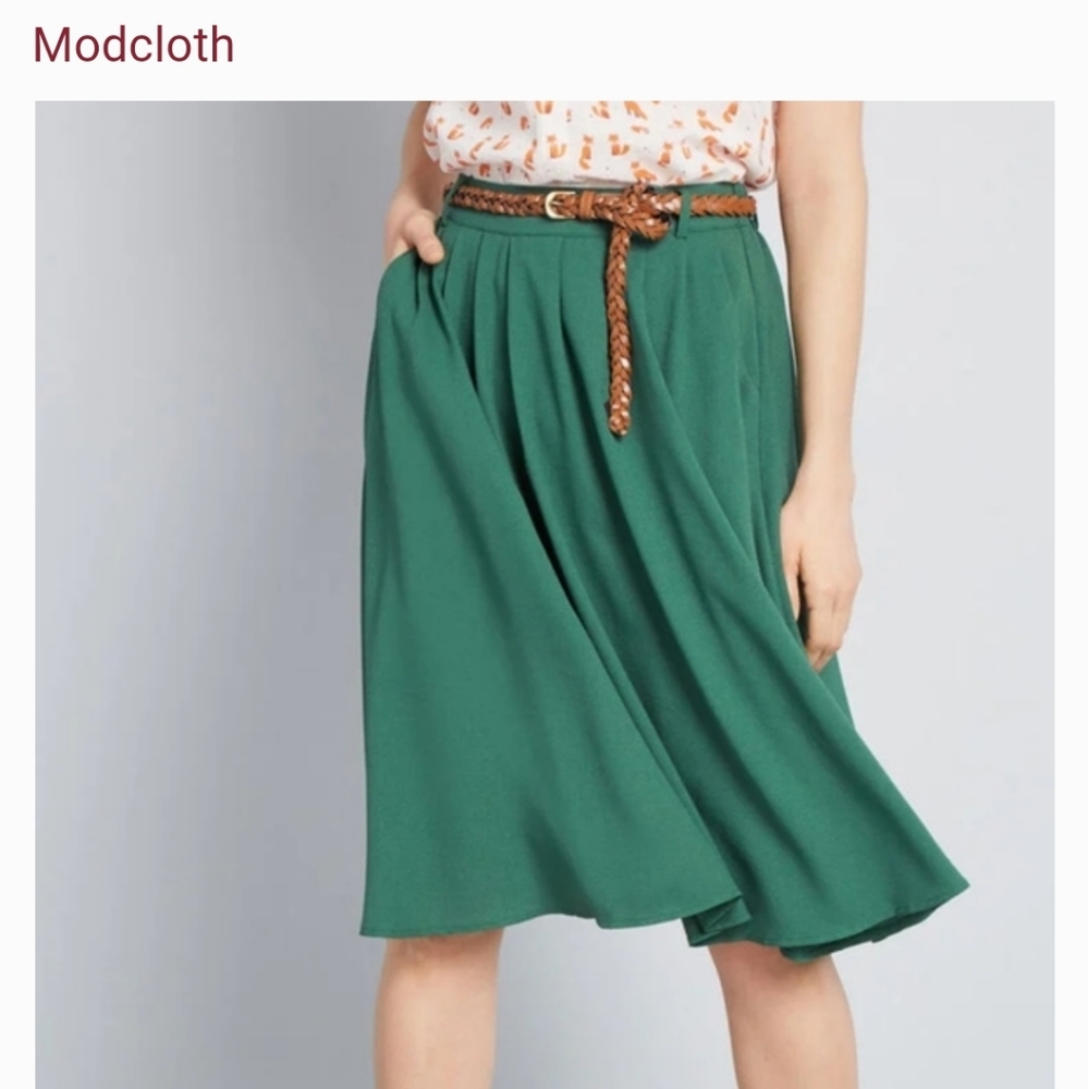 Modcloth Tiger Lillies midi skirt
